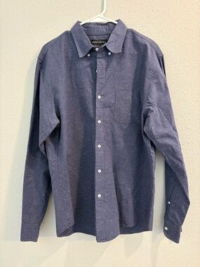 J. Crew Button-Down Shirt Men's Navy Speckle (size L)